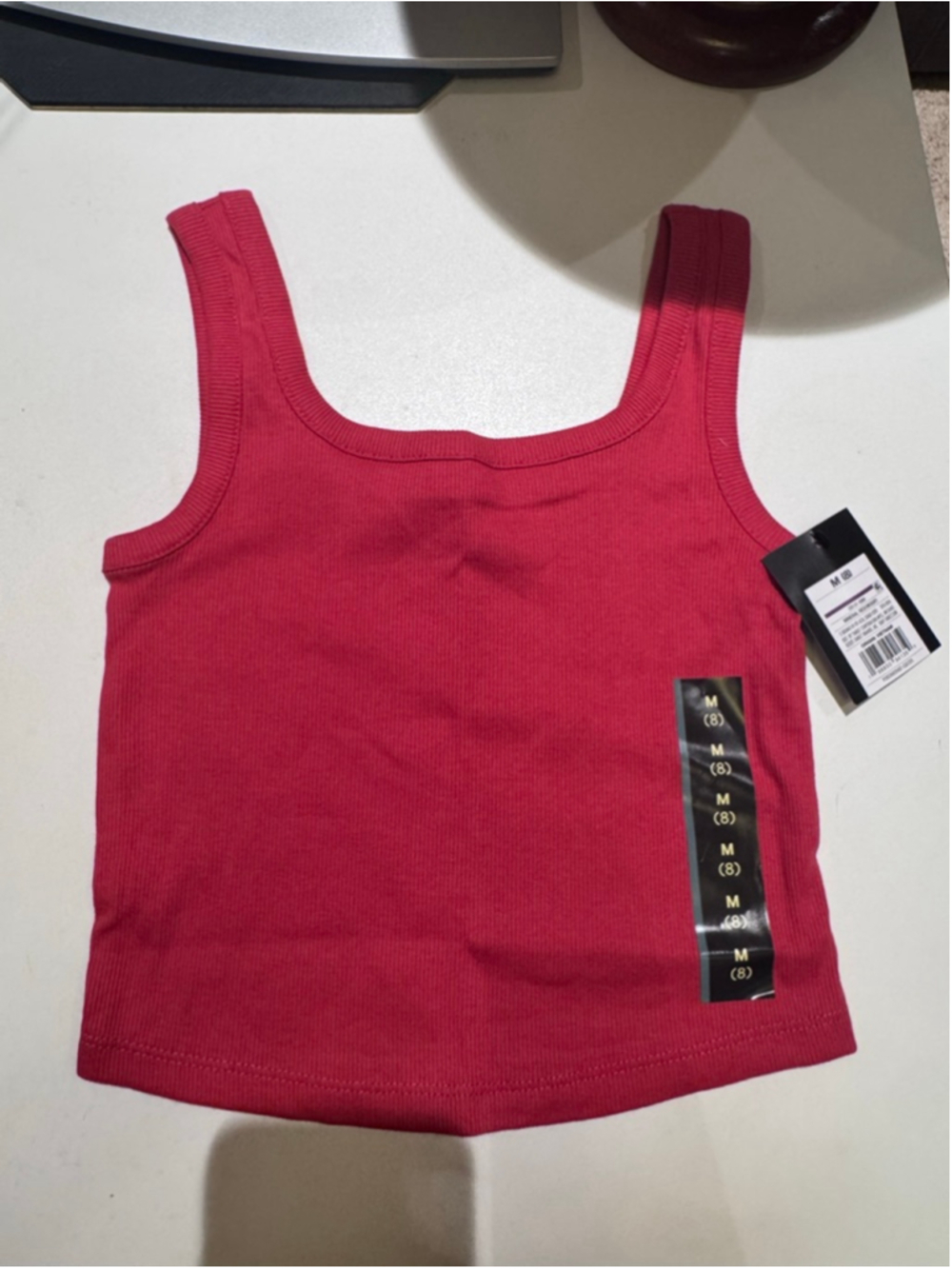 Kid’s Art Class Red Ribbed Tank Top M (8)